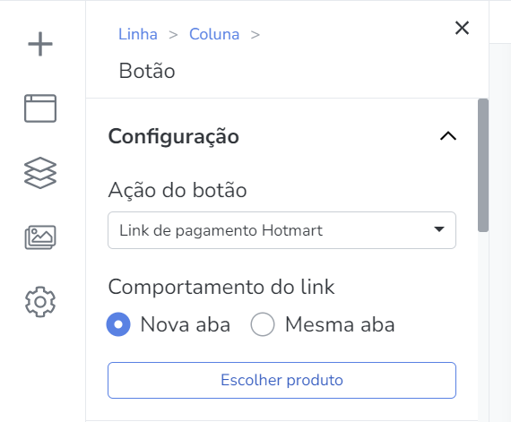 Direct Checkout redireciona para link externo, botão compre ag