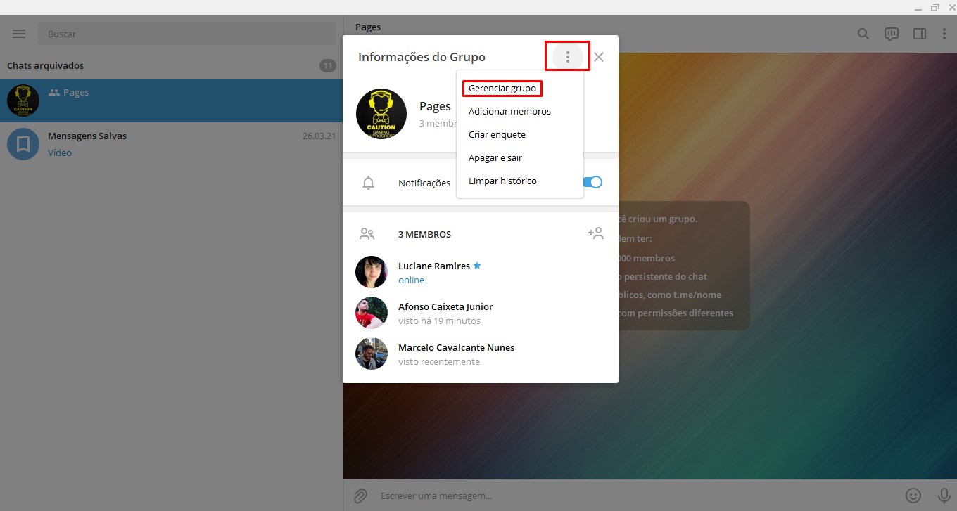 print telegram