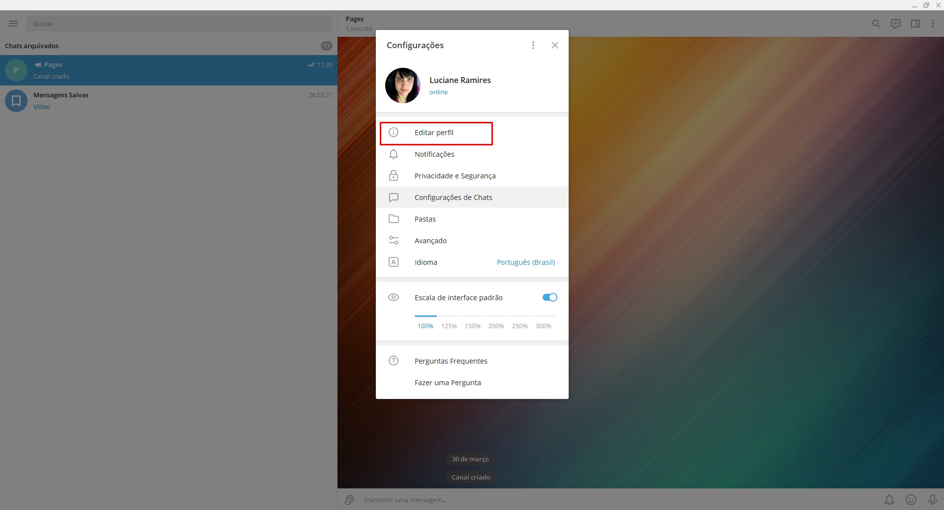 print telegram