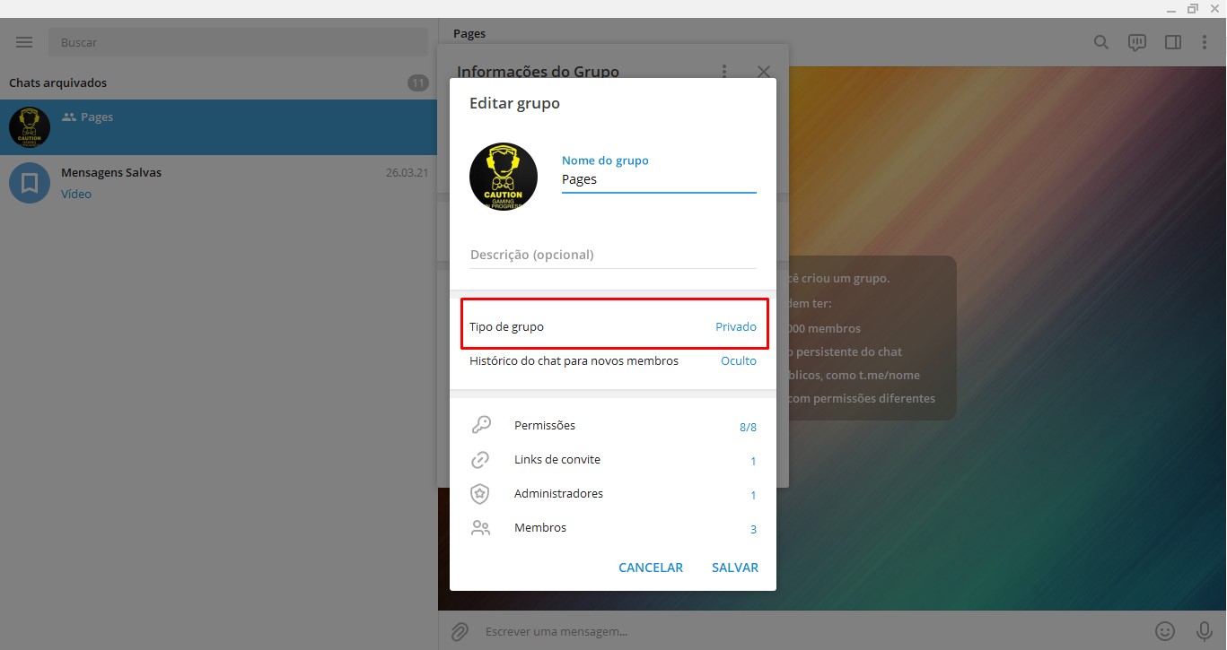 print telegram